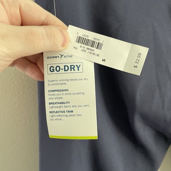 Old Navy Active Women Sz S Slate Go-Dry Mid-Rise 7/8 Ankle Leggings NWT - Picture 11 of 13